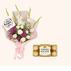 Graceful Blooms & Chocolates Combo
