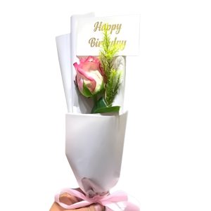 Heartfelt Single Rose For Birthday