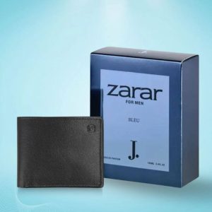Leather Wallet with Zarar Blue by J.