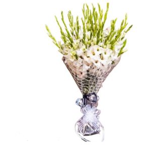 White Gladiolus Flower Bouquet