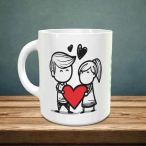 Couple Doodle – White Ceramic Mug